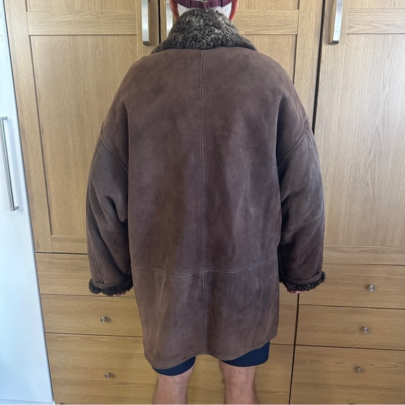 Owen Barry Men’s Brown Shearling Coat Made in Great Britain - Picture 7 of 16
